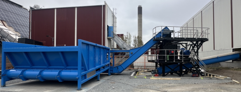  Broyeur de rejets avec convoyeur à chaîne racleuse